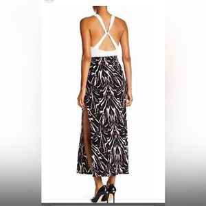 NWT BCBG Printed Jersey Maxi Skirt Size Large